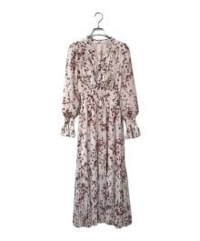 Snidel（スナイデル）の古着「プリーツプリントワンピース」｜ピンク