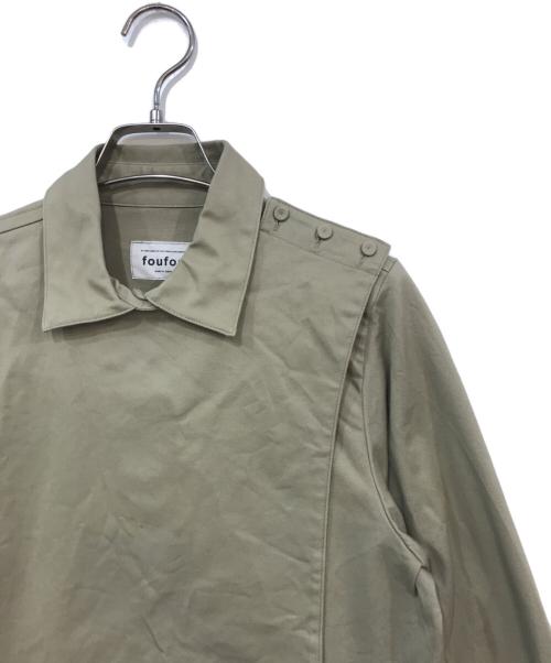 foufou（フーフー）foufou (フーフー) shirts collar flap blouse/シャツカラーフラップブラウス ベージュ サイズ:-の古着・服飾アイテム