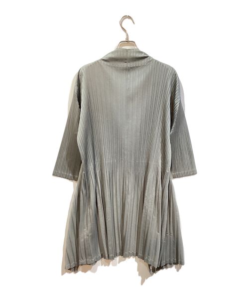 PLEATS PLEASE（プリーツプリーズ）PLEATS PLEASE (プリーツプリーズ) ロングプリーツカーディガン グレー サイズ:3の古着・服飾アイテム