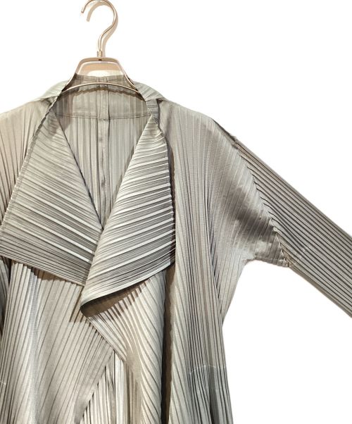 PLEATS PLEASE（プリーツプリーズ）PLEATS PLEASE (プリーツプリーズ) ロングプリーツカーディガン グレー サイズ:3の古着・服飾アイテム