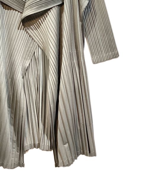 PLEATS PLEASE（プリーツプリーズ）PLEATS PLEASE (プリーツプリーズ) ロングプリーツカーディガン グレー サイズ:3の古着・服飾アイテム