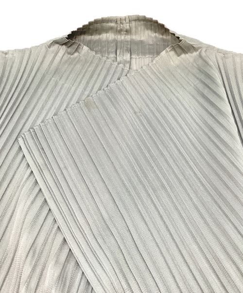 PLEATS PLEASE（プリーツプリーズ）PLEATS PLEASE (プリーツプリーズ) ロングプリーツカーディガン グレー サイズ:3の古着・服飾アイテム