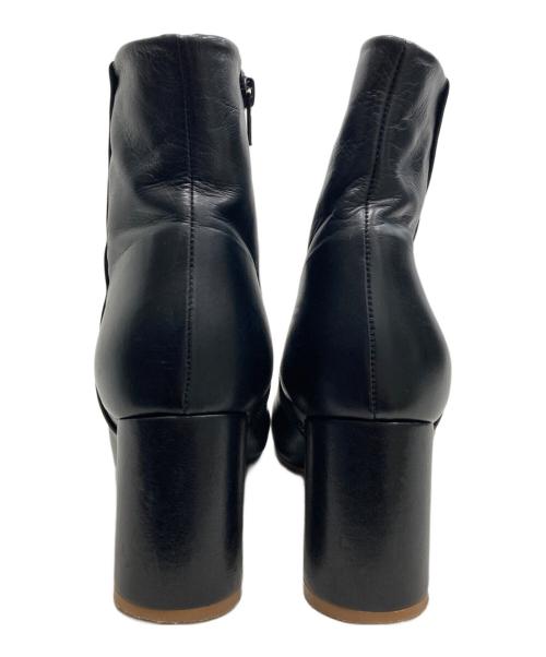 INSCRIRE（アンスクリア）INSCRIRE (アンスクリア) スクエアトゥショートブーツ ブラック サイズ:SIZE 37の古着・服飾アイテム