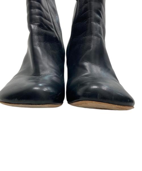 INSCRIRE（アンスクリア）INSCRIRE (アンスクリア) スクエアトゥショートブーツ ブラック サイズ:SIZE 37の古着・服飾アイテム