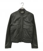 G-STAR RAWジースターロゥ）の古着「LOCKSTART LEATHER JKT/ロックスターレジャージャケット」｜グレー