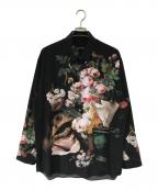 LAD MUSICIANラッドミュージシャン）の古着「FLOWER MONSTER BIG SHIRTS」｜ブラック
