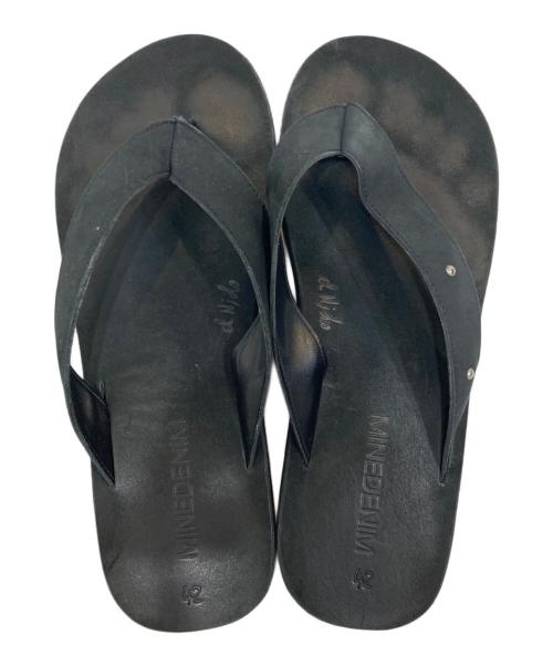 MINEDENIM（マインデニム）MINEDENIM (マインデニム) EL NIDO FLIPS (エル ニド フリップス) 別注Nuback Leather Sandals ブラック サイズ:42の古着・服飾アイテム