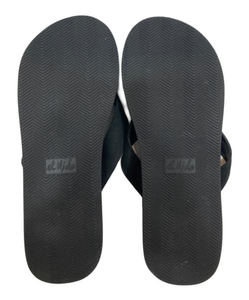 MINEDENIM（マインデニム）MINEDENIM (マインデニム) EL NIDO FLIPS (エル ニド フリップス) 別注Nuback Leather Sandals ブラック サイズ:42の古着・服飾アイテム