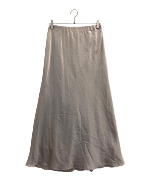 AP STUDIO（エーピーストゥディオ）AP STUDIO (エーピーストゥディオ) サテンフレアスカート ベージュ サイズ:38の古着・服飾アイテム