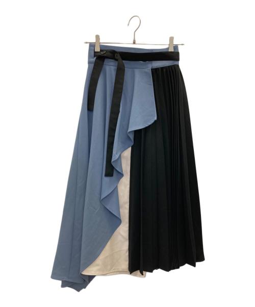 UNITED TOKYO（ユナイテッドトーキョー）UNITED TOKYO (ユナイテッドトーキョー) ケープブロッキングスカート スカイブルー サイズ:1の古着・服飾アイテム