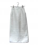 anuansアニュアンス）の古着「ツイードタイトスカート」｜ホワイト