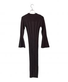 anuans（アニュアンス）の古着「ランダムリブニットタイトワンピース」｜ブラウン