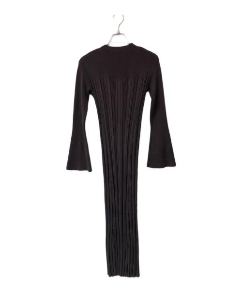 anuans（アニュアンス）anuans (アニュアンス) ランダムリブニットタイトワンピース ブラウン サイズ:FREEの古着・服飾アイテム