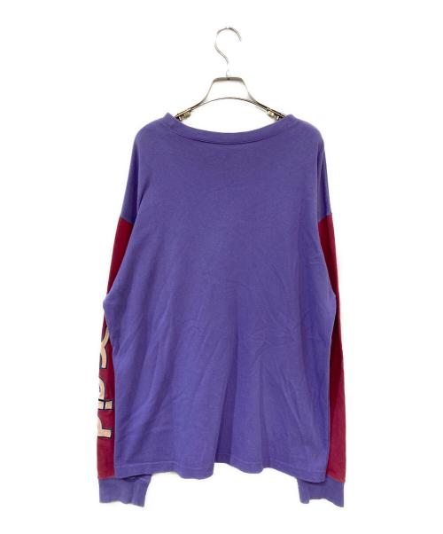X-GIRL（エックスガール）X-GIRL (エックスガール) moussy (マウジー) XG FACE LS Tシャツ パープル サイズ:SIZE Freeの古着・服飾アイテム