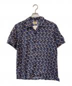 NUDIE JEANSヌーディー・ジーンズ）の古着「総柄シャツ」｜ネイビー