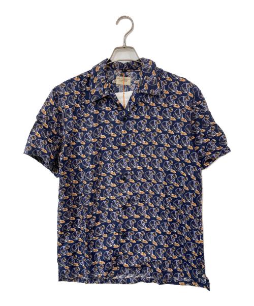 NUDIE JEANS（ヌーディー・ジーンズ）NUDIE JEANS (ヌーディー・ジーンズ) 総柄シャツ ネイビー サイズ:SIZE Sの古着・服飾アイテム