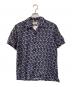 NUDIE JEANS（ヌーディー・ジーンズ）の古着「総柄シャツ」｜ネイビー