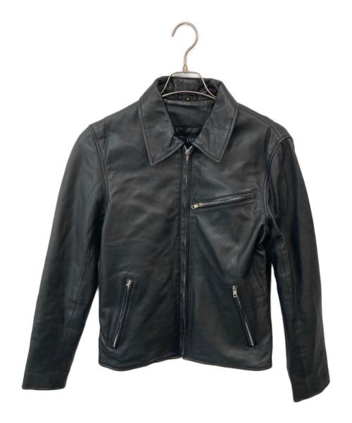 pure（ピュア）pure (ピュア) ラムレザースイングトップ ブラック サイズ:38の古着・服飾アイテム