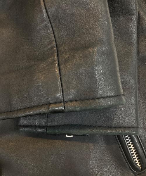 pure（ピュア）pure (ピュア) ラムレザースイングトップ ブラック サイズ:38の古着・服飾アイテム