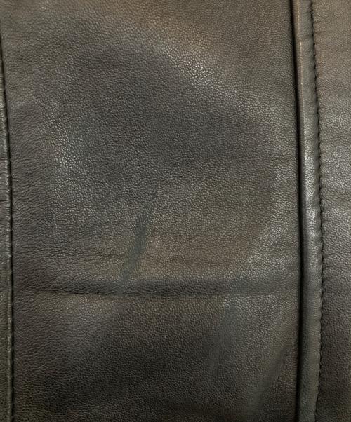 pure（ピュア）pure (ピュア) ラムレザースイングトップ ブラック サイズ:38の古着・服飾アイテム