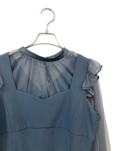 RUIRUE BOUTIQUE（ルイルエブティック）RUIRUE BOUTIQUE (ルイルエブティック) チュールフリルトップレイヤードOP グレー サイズ:SIZE LLの古着・服飾アイテム