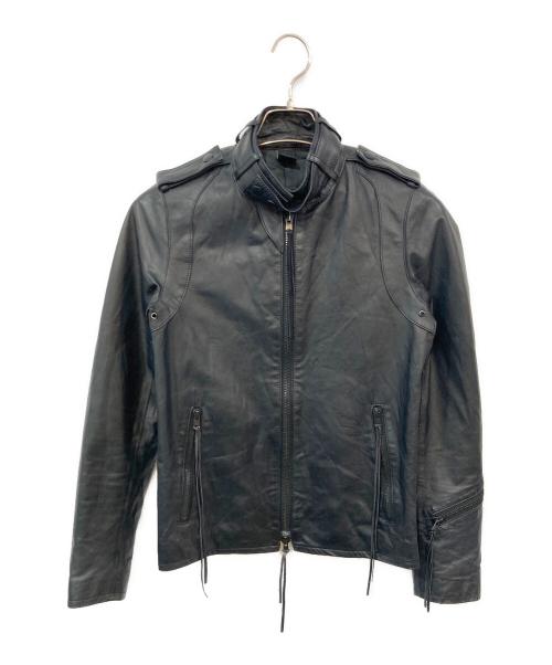 Pledge（プレッジ）Pledge (プレッジ) ホースハイドレザージャケット ブラック サイズ:SIZE 46の古着・服飾アイテム