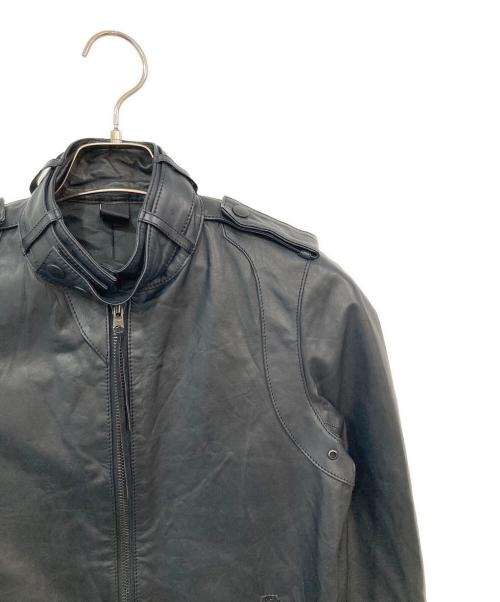 Pledge（プレッジ）Pledge (プレッジ) ホースハイドレザージャケット ブラック サイズ:SIZE 46の古着・服飾アイテム