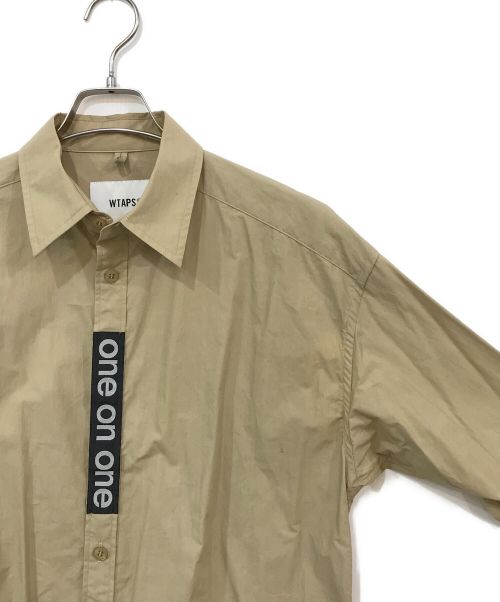 WTAPS（ダブルタップス）WTAPS (ダブルタップス) UNDERCOVER (アンダーカバー) ONE ON ONEコラボシャツ ベージュ サイズ:Sの古着・服飾アイテム