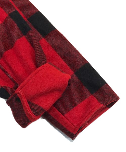 WOOLRICH（ウールリッチ）WOOLRICH (ウールリッチ) 80Sバッファローチェックハンティングコート レッド サイズ:Mの古着・服飾アイテム