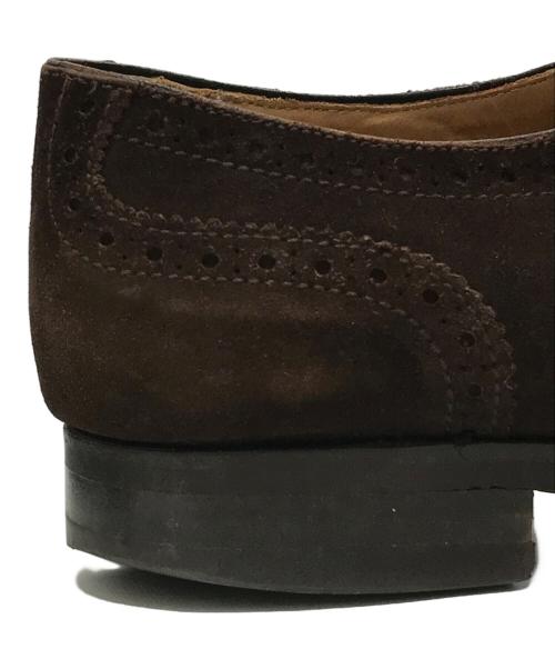 berwick（バーウィック）berwick (バーウィック) UNIVERSAL LANGUAGE (ユニバーサルランゲージ) セミブローグスウェードシューズ ブラウン サイズ:7の古着・服飾アイテム
