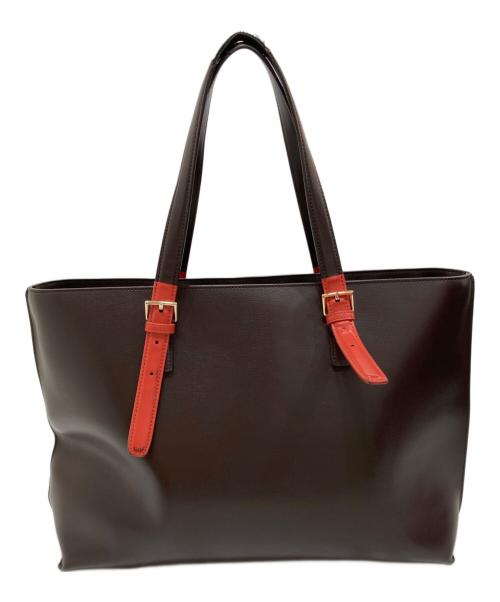 PAUL SMITH（ポールスミス）Paul Smith (ポールスミス) カラードチップトートバッグ ブラウンの古着・服飾アイテム