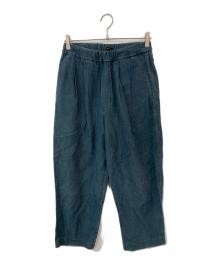 R&D.M.Co-OLDMAN'S TAILOR（オールドマンズテイラー）の古着「リネンイージーパンツ」｜グリーン