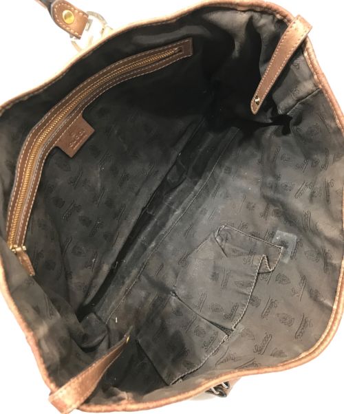 GUCCI（グッチ）GUCCI (グッチ) GGキャンバス ハンドバッグ ベージュの古着・服飾アイテム