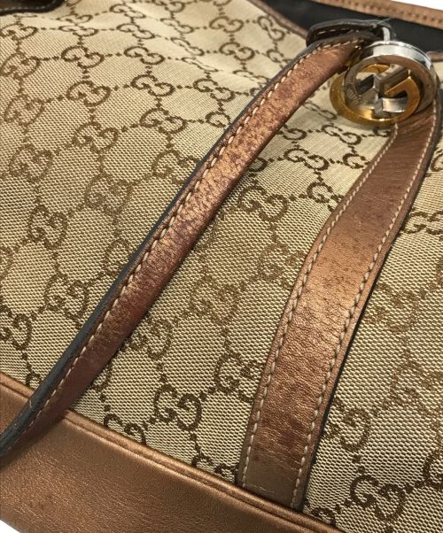 GUCCI（グッチ）GUCCI (グッチ) GGキャンバス ハンドバッグ ベージュの古着・服飾アイテム