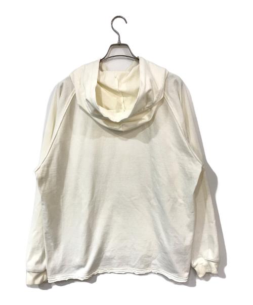 tokyodesignstudio new balance（トーキョーデザインスタジオバイニューバランス）tokyodesignstudio new balance (トーキョーデザインスタジオバイニューバランス) in side out raglan hoodie/インサイドアウトラグランフーディー ホワイト サイズ:SIZE XLの古着・服飾アイテム