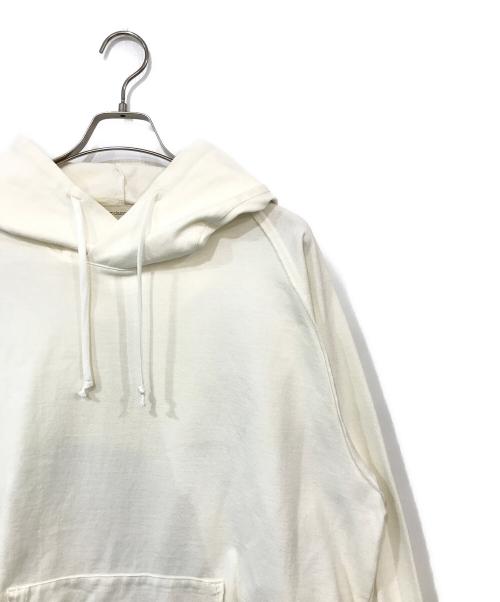 tokyodesignstudio new balance（トーキョーデザインスタジオバイニューバランス）tokyodesignstudio new balance (トーキョーデザインスタジオバイニューバランス) in side out raglan hoodie/インサイドアウトラグランフーディー ホワイト サイズ:SIZE XLの古着・服飾アイテム