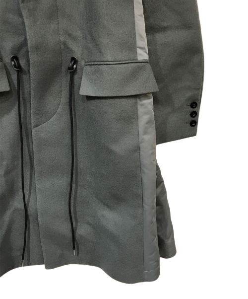 sacai（サカイ）sacai (サカイ) Wool Melton Coat グレー サイズ:2の古着・服飾アイテム