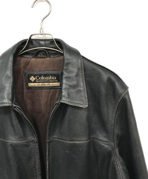 Columbia（コロンビア）Columbia (コロンビア) レザージャケット ブラック サイズ:Lの古着・服飾アイテム