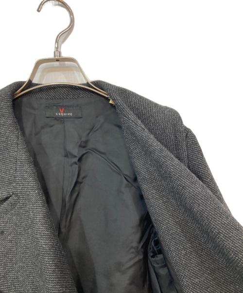 L'EQUIPE（レキップ）L'EQUIPE (レキップ) チェスターコート ブラック サイズ:SIZE 38の古着・服飾アイテム
