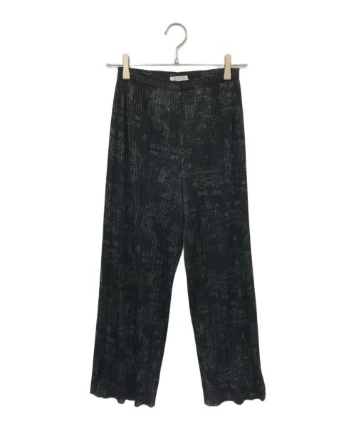 PLEATS PLEASE（プリーツプリーズ）PLEATS PLEASE (プリーツプリーズ) 総柄プリーツパンツ ブラック サイズ:2の古着・服飾アイテム