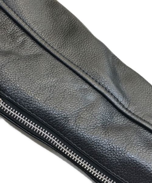 FREEDOM（フリーダム）freedom (フリーダム) ダブルレザーライダースジャケット ブラック サイズ:44の古着・服飾アイテム