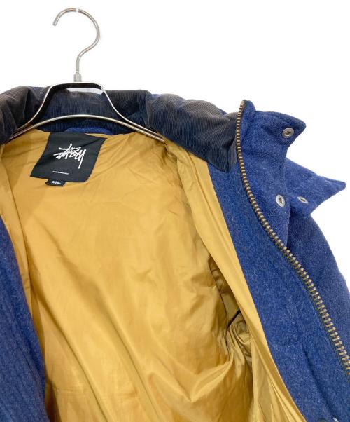 stussy（ステューシー）stussy (ステューシー) ウールフード付きダウンジャケット ネイビー サイズ:SIZE Sの古着・服飾アイテム