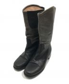 CHANELシャネル）の古着「ココマーク刺繍ロングブーツ」｜ブラック