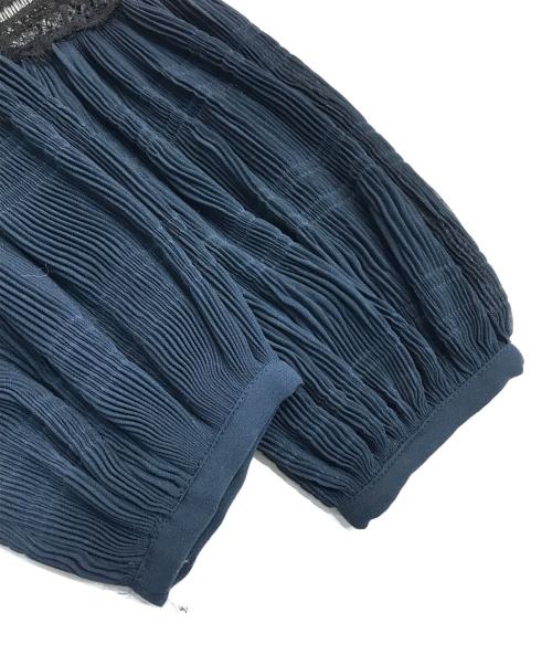 GANNI（ガニー）Ganni (ガニー) レースブラウス ネイビー サイズ:34の古着・服飾アイテム