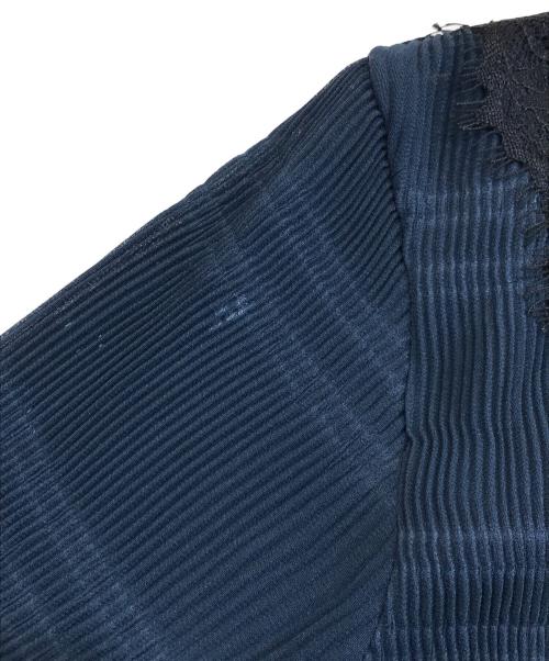 GANNI（ガニー）Ganni (ガニー) レースブラウス ネイビー サイズ:34の古着・服飾アイテム