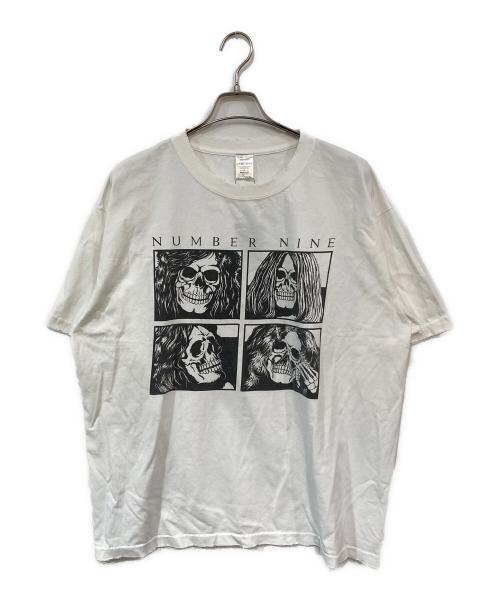 NUMBER (N)INE（ナンバーナイン）NUMBER (N)INE (ナンバーナイン) VINTAGE WASH DAMAGE CLASSIC LOGO T-SHIRT ホワイト サイズ:4の古着・服飾アイテム