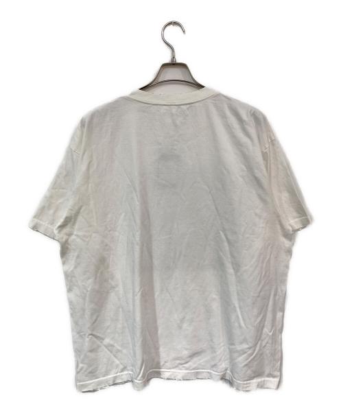 NUMBER (N)INE（ナンバーナイン）NUMBER (N)INE (ナンバーナイン) VINTAGE WASH DAMAGE CLASSIC LOGO T-SHIRT ホワイト サイズ:4の古着・服飾アイテム