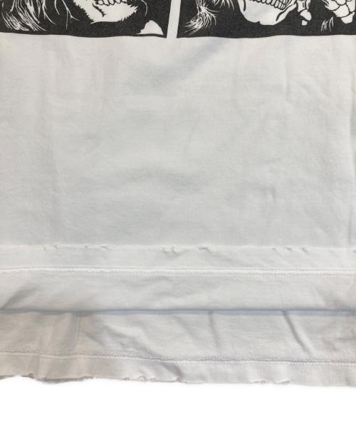 NUMBER (N)INE（ナンバーナイン）NUMBER (N)INE (ナンバーナイン) VINTAGE WASH DAMAGE CLASSIC LOGO T-SHIRT ホワイト サイズ:4の古着・服飾アイテム