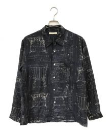 OLD JOE & Co.（オールドジョー）の古着「ORIGINAL PRINTED OPEN COLLAR SHIRTS」｜ネイビー