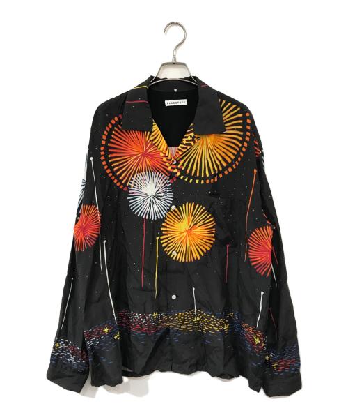 flagstuff（フラグスタフ）FLAGSTUFF (フラグスタフ) HANABI L/S HAWAIIAN SHIRTS ブラック サイズ:Lの古着・服飾アイテム